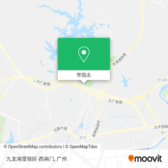 九龙湖度假区-西南门地图