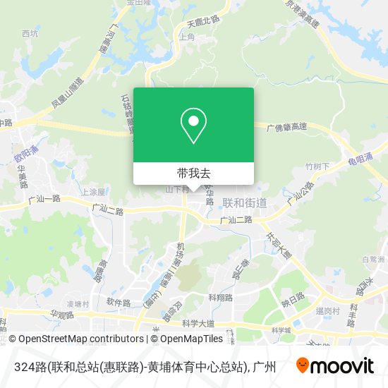 324路(联和总站(惠联路)-黄埔体育中心总站)地图