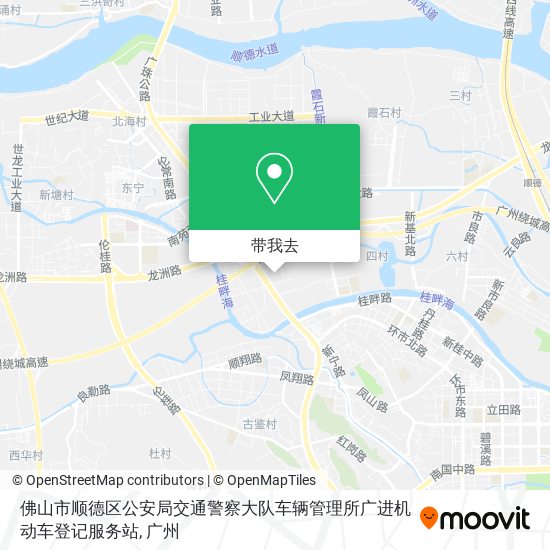 佛山市顺德区公安局交通警察大队车辆管理所广进机动车登记服务站地图