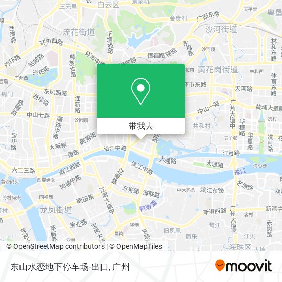 东山水恋地下停车场-出口地图