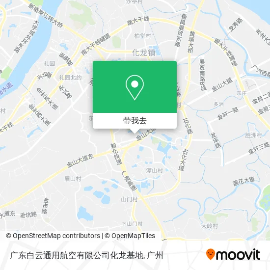 广东白云通用航空有限公司化龙基地地图