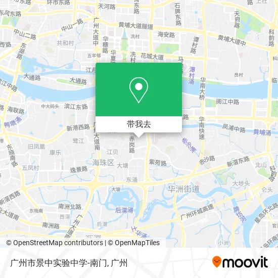 广州市景中实验中学-南门地图