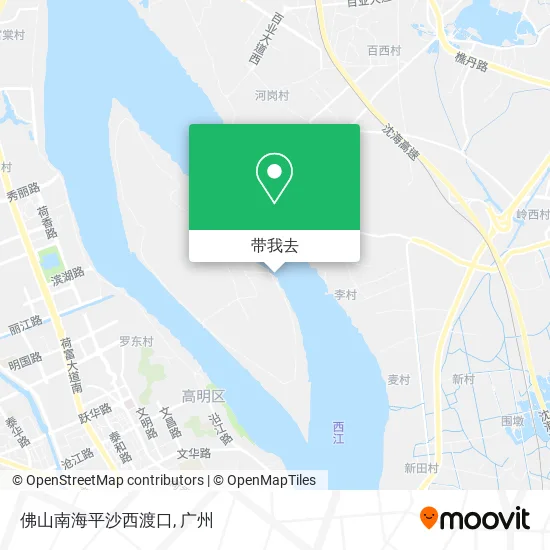 佛山南海平沙西渡口地图