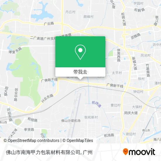 佛山市南海甲力包装材料有限公司地图