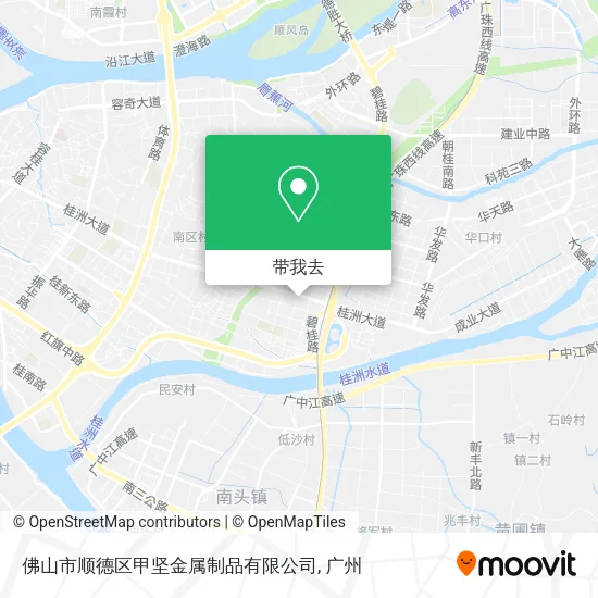佛山市顺德区甲坚金属制品有限公司地图