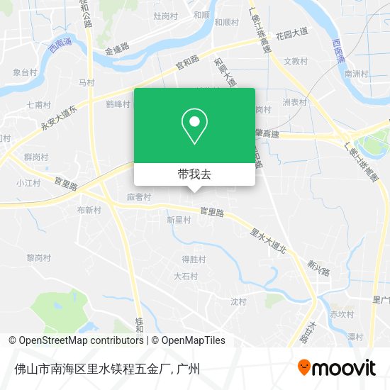 佛山市南海区里水镁程五金厂地图