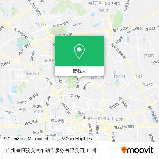 广州海恒骏安汽车销售服务有限公司地图
