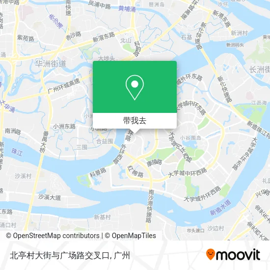 北亭村大街与广场路交叉口地图