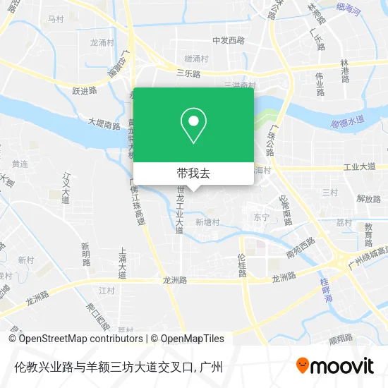 伦教兴业路与羊额三坊大道交叉口地图