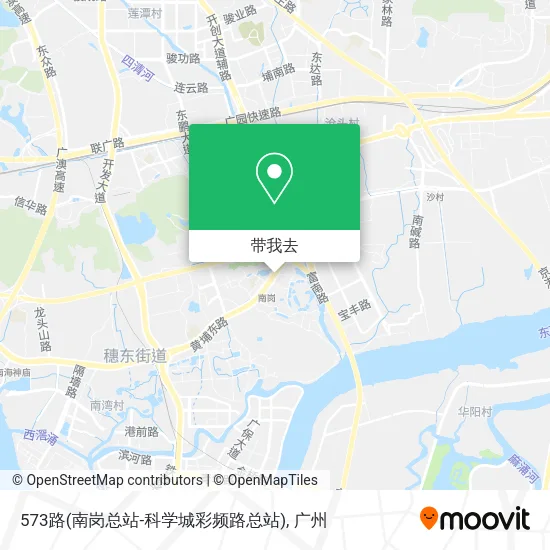 573路(南岗总站-科学城彩频路总站)地图