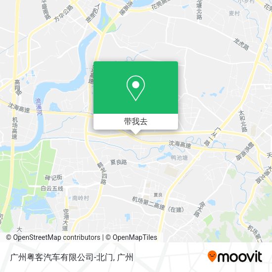 广州粤客汽车有限公司-北门地图
