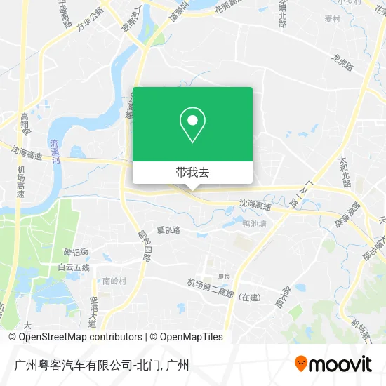 广州粤客汽车有限公司-北门地图