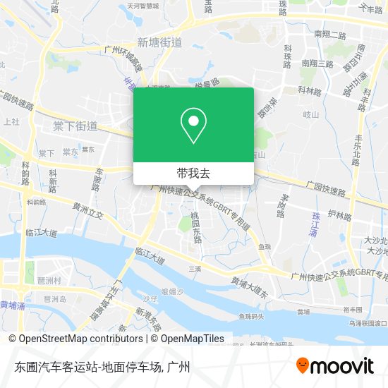 东圃汽车客运站-地面停车场地图