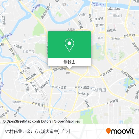 钟村伟业五金厂(汉溪大道中)地图