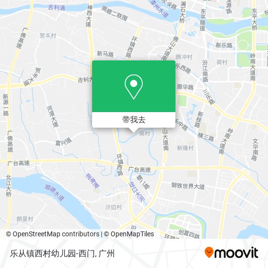 乐从镇西村幼儿园-西门地图