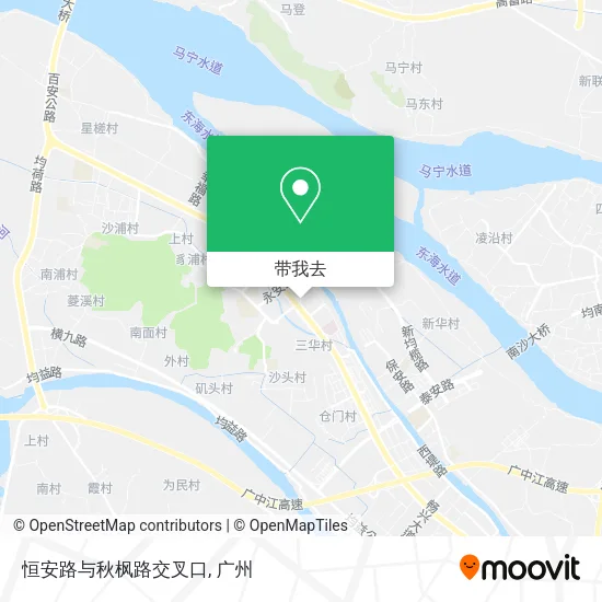 恒安路与秋枫路交叉口地图