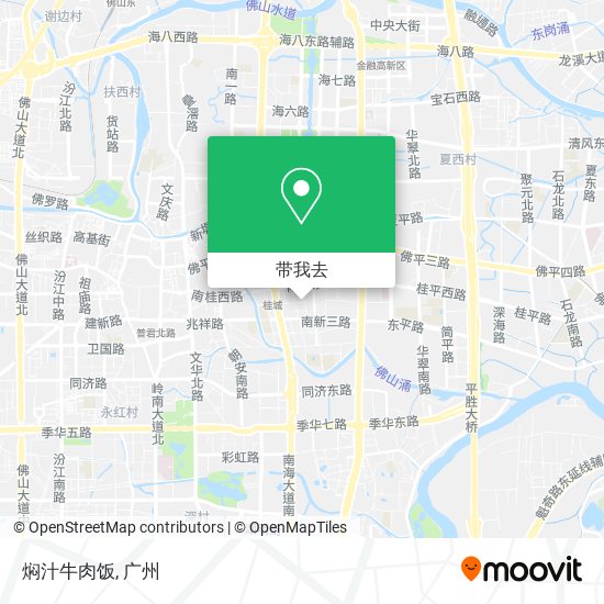 焖汁牛肉饭地图