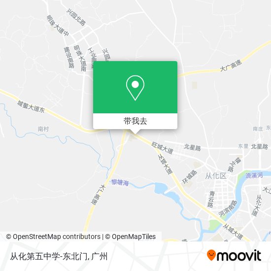 从化第五中学-东北门地图