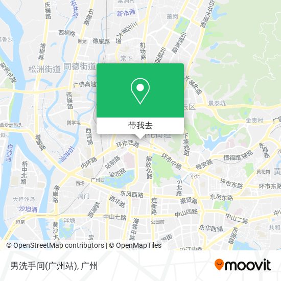 男洗手间(广州站)地图