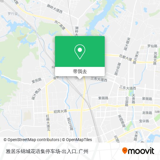 雅居乐锦城花语集停车场-出入口地图