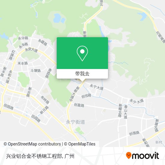 兴业铝合金不锈钢工程部地图