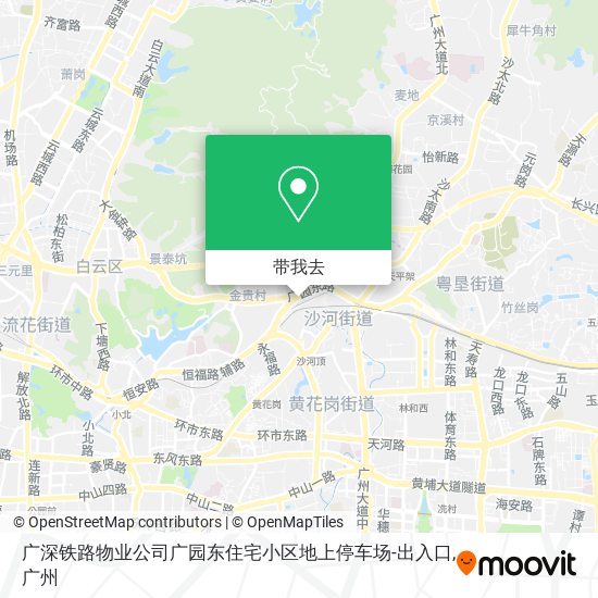 广深铁路物业公司广园东住宅小区地上停车场-出入口地图