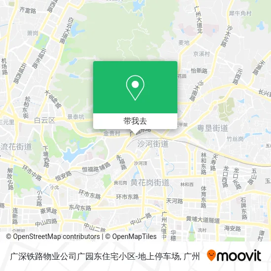 广深铁路物业公司广园东住宅小区-地上停车场地图