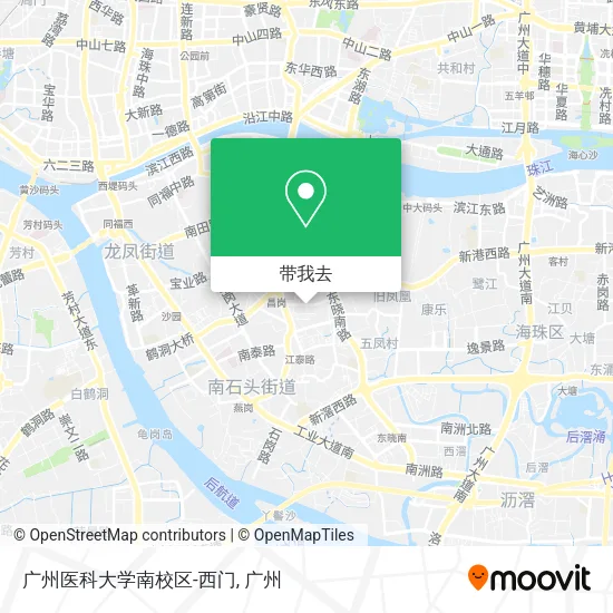 广州医科大学南校区-西门地图
