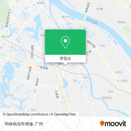 明林电动车维修地图