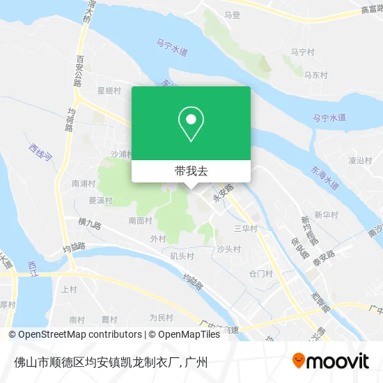 佛山市顺德区均安镇凯龙制衣厂地图