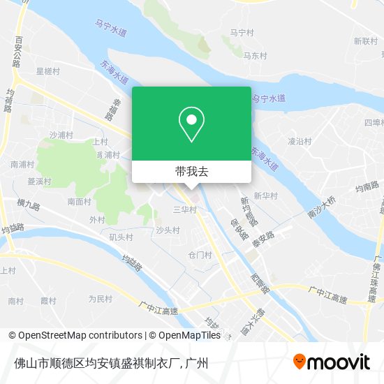 佛山市顺德区均安镇盛祺制衣厂地图