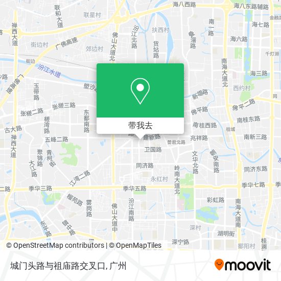 城门头路与祖庙路交叉口地图