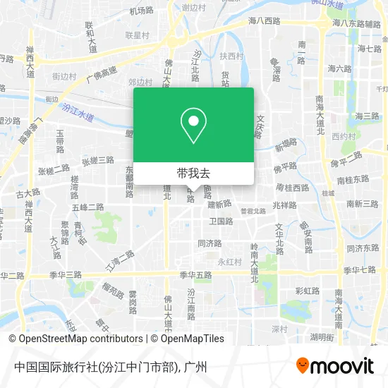 中国国际旅行社(汾江中门市部)地图