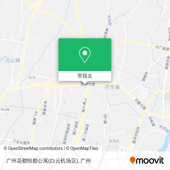 广州花都恒都公寓(白云机场店)地图