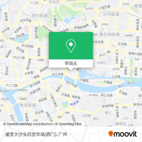 盛贤大沙头旧货市场(西门)地图