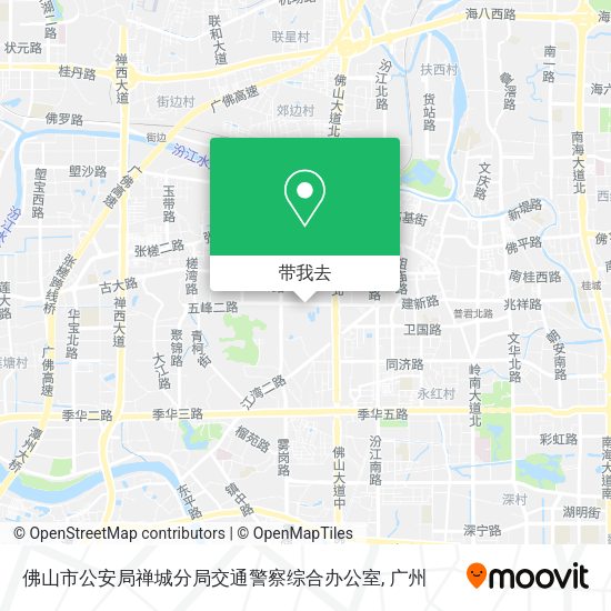 佛山市公安局禅城分局交通警察综合办公室地图