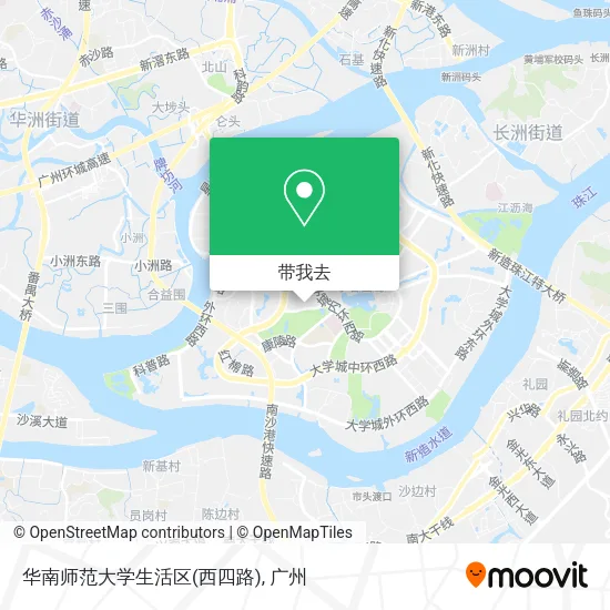 华南师范大学生活区(西四路)地图