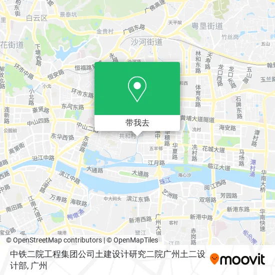 中铁二院工程集团公司土建设计研究二院广州土二设计部地图