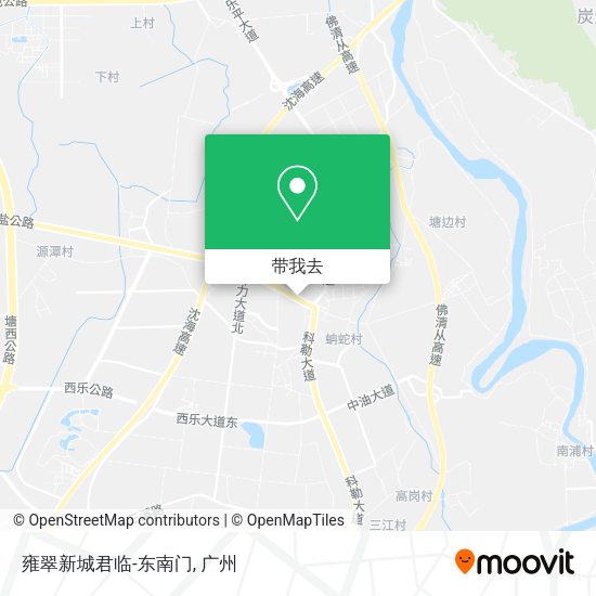 雍翠新城君临-东南门地图