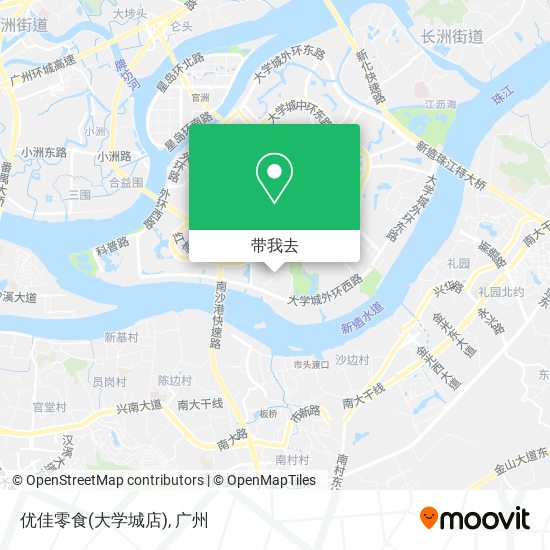 优佳零食(大学城店)地图