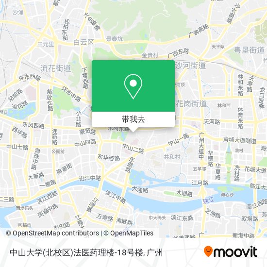 中山大学(北校区)法医药理楼-18号楼地图