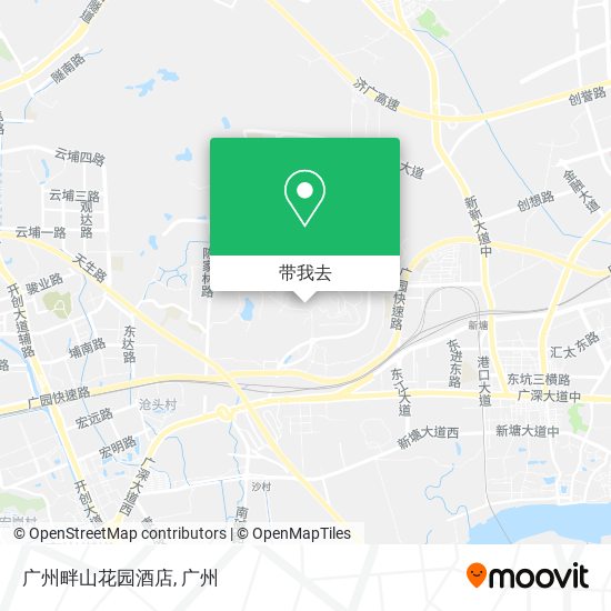 广州畔山花园酒店地图
