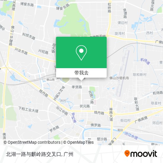 北湖一路与麒岭路交叉口地图