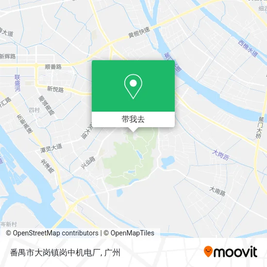 番禺市大岗镇岗中机电厂地图