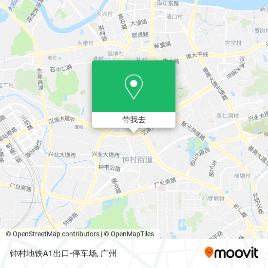 钟村地铁A1出口-停车场地图