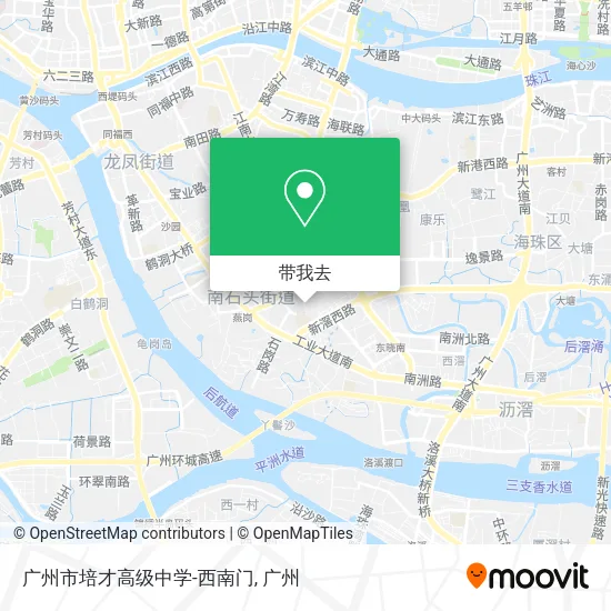 广州市培才高级中学-西南门地图