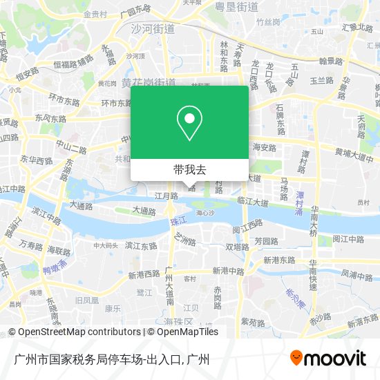 广州市国家税务局停车场-出入口地图