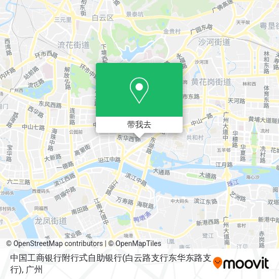 中国工商银行附行式自助银行(白云路支行东华东路支行)地图