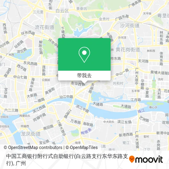 中国工商银行附行式自助银行(白云路支行东华东路支行)地图