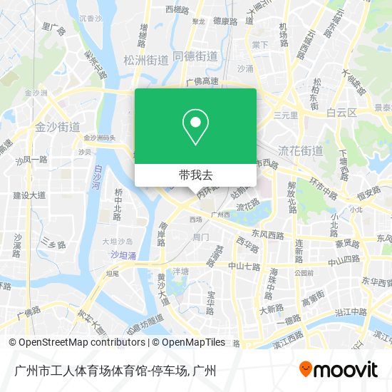 广州市工人体育场体育馆-停车场地图